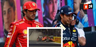 ¡Choque dramático en Azerbaiyán! Sainz y Pérez se enfrentan en una batalla épica por el podio