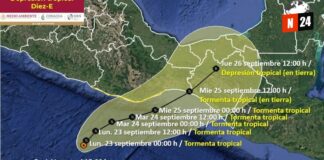 ¡Alerta máxima! La tormenta tropical Diez-E se dirige a las costas mexicanas