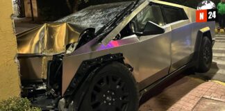 ¡Choque de lujo! Cybertruck de Tesla se estrella contra una vivienda en la CDMX