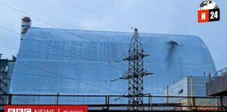 ¡Alerta en Chernóbil! Un dron ruso impacta el escudo protector de la central nuclear