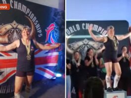 Martine Barons, británica de 65 años, gana su tercer título mundial de powerlifting